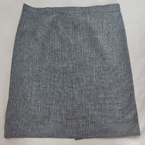 Gray Mini Pencil Skirt for Work - Picture 1 of 16